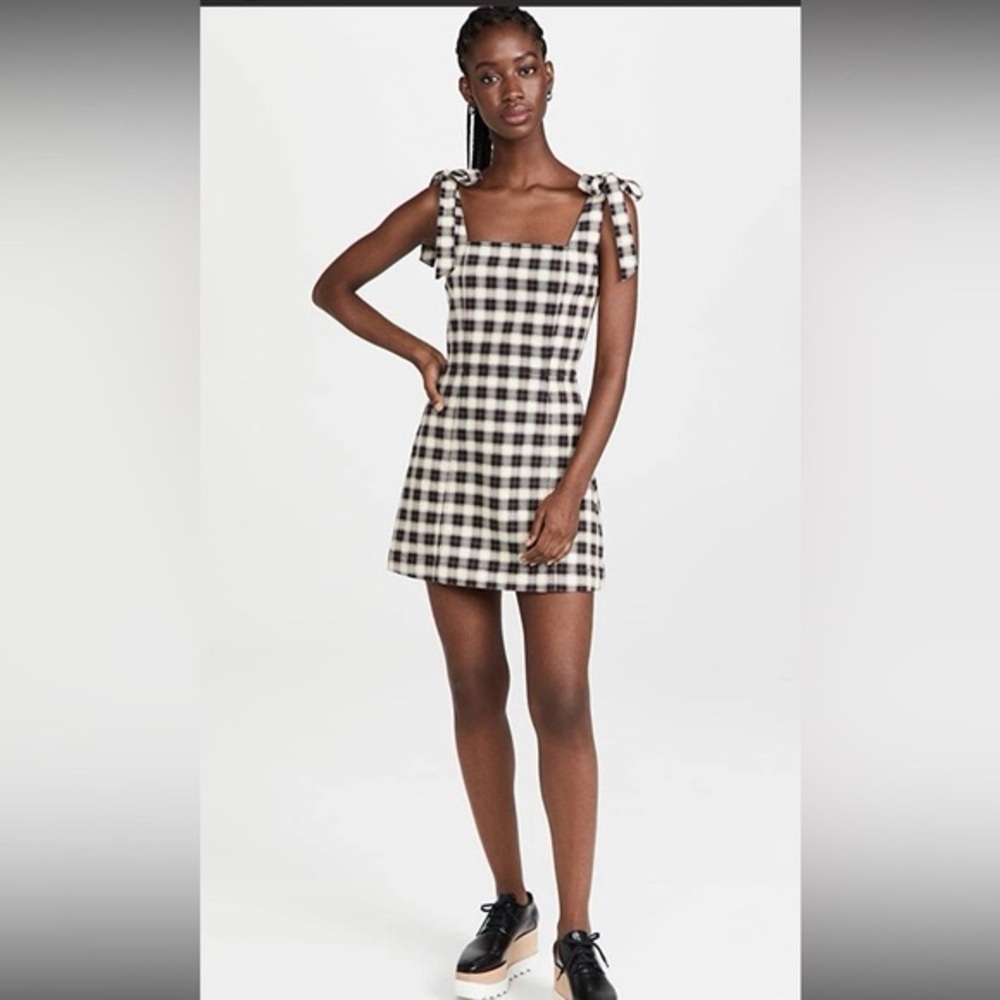 Alice + Olivia Maryann Tie Plaid Dress